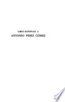 Libro-homenaje a Antonio Pérez Gómez