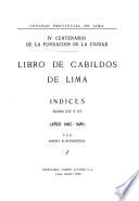 Libros de Cabildos de Lima: t.14-15(años 1602-1609)