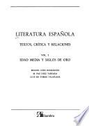 Literatura española: Edad media y siglos de oro