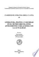Literatura, política y sociedad en el mundo grecolatino
