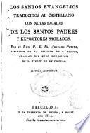 Los Antos Evangelios traducidos al castellano con notas sacadas de los SS. Padres y expositores sagrados