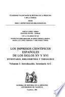 Los Impresos científicos españoles de los siglos XV y XVI
