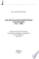 Los Zevallos de Portoviejo y Guayaquil, 1711-1994