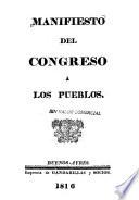 Manifiesto del congreso a los pueblos