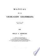 Manual de la legislación colombiana