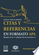 Manual para elaborar citas y referencias en formato APA – 7ma edición