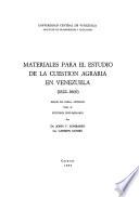 Materiales para el estudio de la cuestión agraria en Venezuela: 1822-1860 mano de obra, Opinion