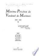 Máxima Périchon de Vandeuil de Martinez, 1856-1918