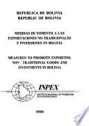 Measures to promote exporting non-traditional goods and investments in Bolivia