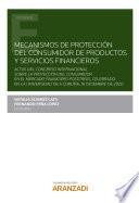 Mecanismos de protección del consumidor de productos y servicios financieros