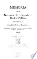 Memoria de la Secretaría de hacienda y crédito público