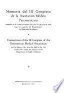 Memoria del III Congreso de la Asociación Médica Panamericana