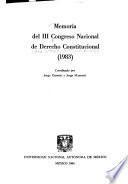 Memoria del III Congreso Nacional de Derecho Constitucional (1983)