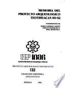 Memoria del proyecto arqueológico Teotihuacan, 80-82