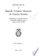 Memoria del Segundo Congreso Mexicano de Ciencias Sociales