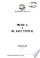 Memoria y balance general
