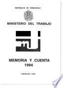 Memoria y cuenta - Ministerio del Trabajo