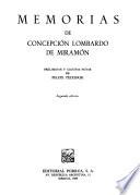 Memorias de Concepción Lombardo de Miramón