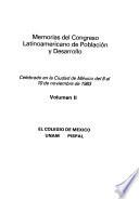 Memorias del Congreso Latinoamericano de Población y Desarrollo