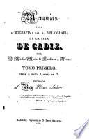 Memorias para la biografía y para la bibliografía de la isla de Cádiz