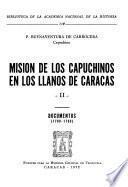 Misión de los capuchinos en los Llanos de Caracas
