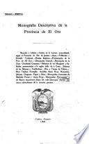 Monografía descriptiva de la Provincia de El Oro
