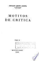 Motivos de crítica: Literatura uruguaya