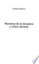 Narrativa de la dictadura y crítica literaria