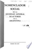 Nomenclador social de la Sociedad General de Autores de la Argentina