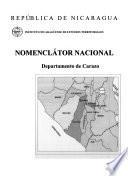 Nomenclátor nacional: Departamento de Carazo