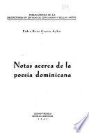 Notas acerca de la poesía dominicana