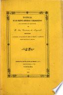 Noticia de los objectos artísticos y bibliográficos que contienen las colecciones de D. José Carreras de Argerich