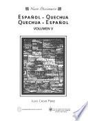 Nuevo diccionario, español-quechua--quechua-español