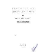 Obras completas de D. Francisco Giner de los Ríos: Estudios de literatura y arte