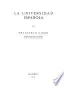 Obras completas de D. Francisco Giner de los Ríos: La universidad española