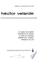 Obras completas de Héctor Velarde: Ensayos. Artículos estéticos