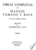 Obras completas de Manuel Tamayo y Baus