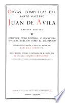 Obras completas del santo maestro Juan de Avila