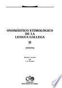 Onomástico etimológico de la lengua gallega