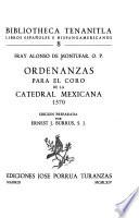 Ordenanzas para el coro de la catedral mexicana, 1570