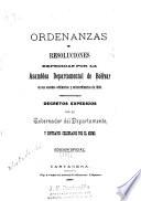 Ordenanzas y resoluciones expedidas por la Asamblea Departamental de Bolívar