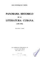 Panorama histórico de la literatura cubana