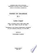 Papers on Grammar