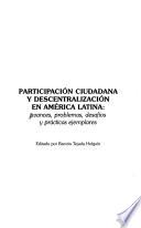 Participación ciudadana y descentralización en América Latina