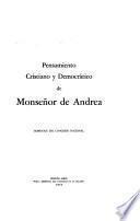Pensamiento cristiano y democrático de monseñor de Andrea
