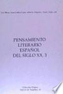 Pensamiento literario español del siglo XX