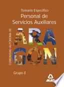 Personal de Servicios Auxiliares. Temario Comunidad Autonoma de Aragon.e-book.