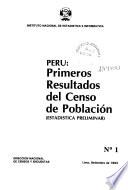 Perú, primeros resultados del censo de población