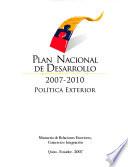 Plan nacional de desarrollo, 2007-2010