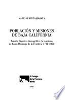 Población y misiones de Baja California